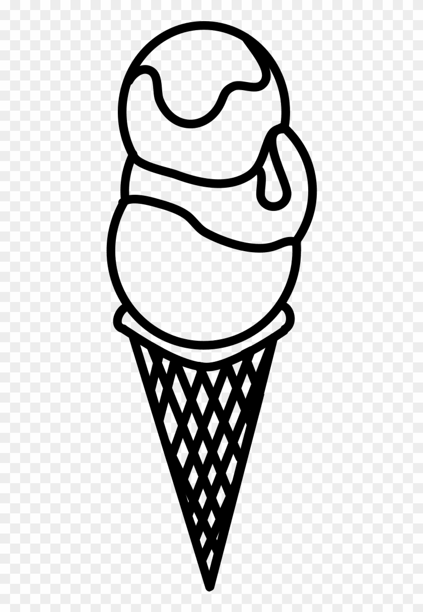 Butter Drawing Ice Cream - Ice Cream Cone Png Drawing #1674992
