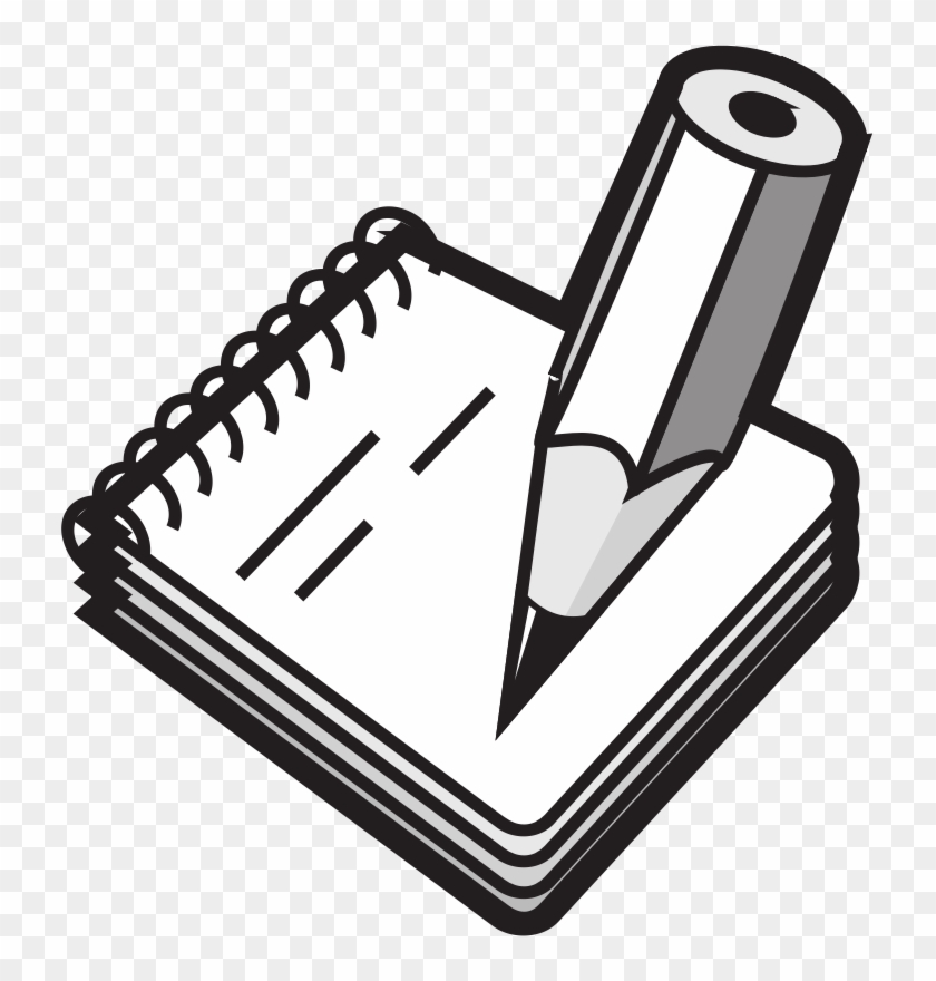 Medium Image - Notebook And Pencil Clipart #1675012