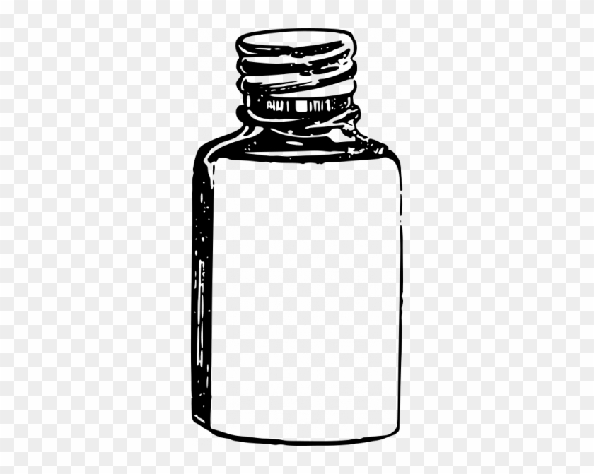 Pill Coloring Clipart - Old Medicine Bottles Vector #1675187
