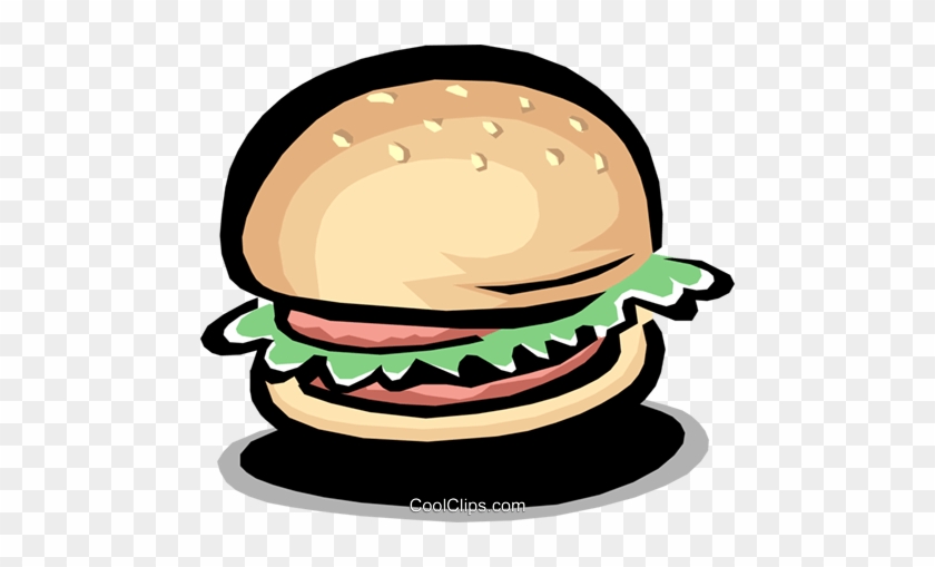 Hamburger Royalty Free Vector Clip Art Illustration - Cartoon Burger #1675271