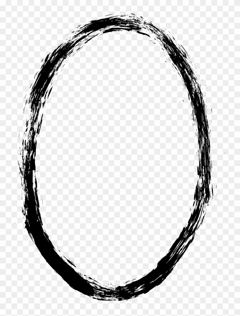 6 Grunge Oval Frame - Transparent Oval Border #1675295