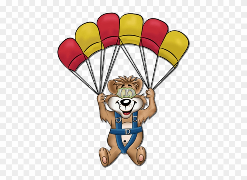 Diver Clipart Sky Diving - Parachute Jump Cartoon #1675373