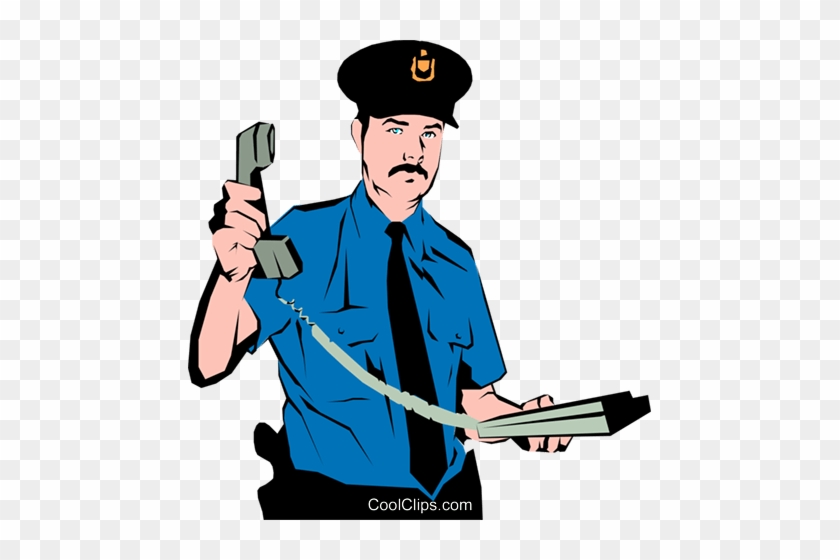 Policeman Royalty Free Vector Clip Art Illustration - Police Officer #1675406