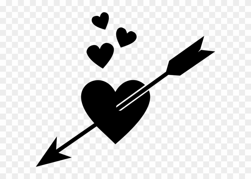 Heart With Arrow Silhouette #1675485