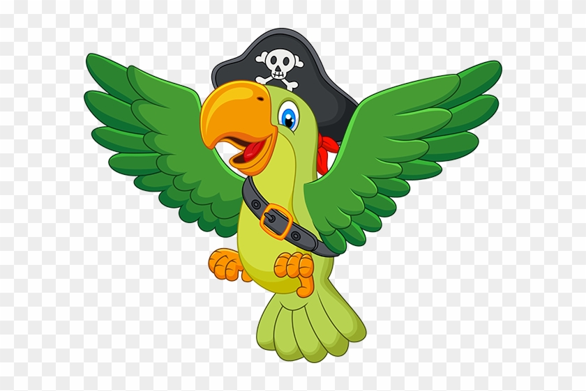 Pirate Parrot Clip Art - Cartoon Pirate Parrot #1675576