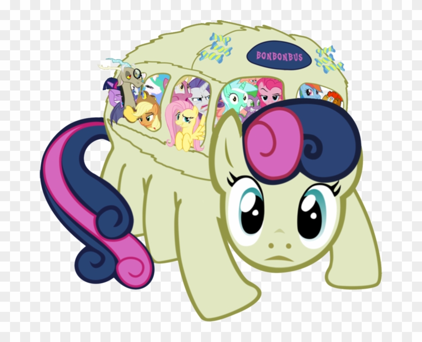 Applejack, Bon Bon, Bonbonbus, Catbus, Chicken, Discord, - Mlp Bon Bon Bus #1675586