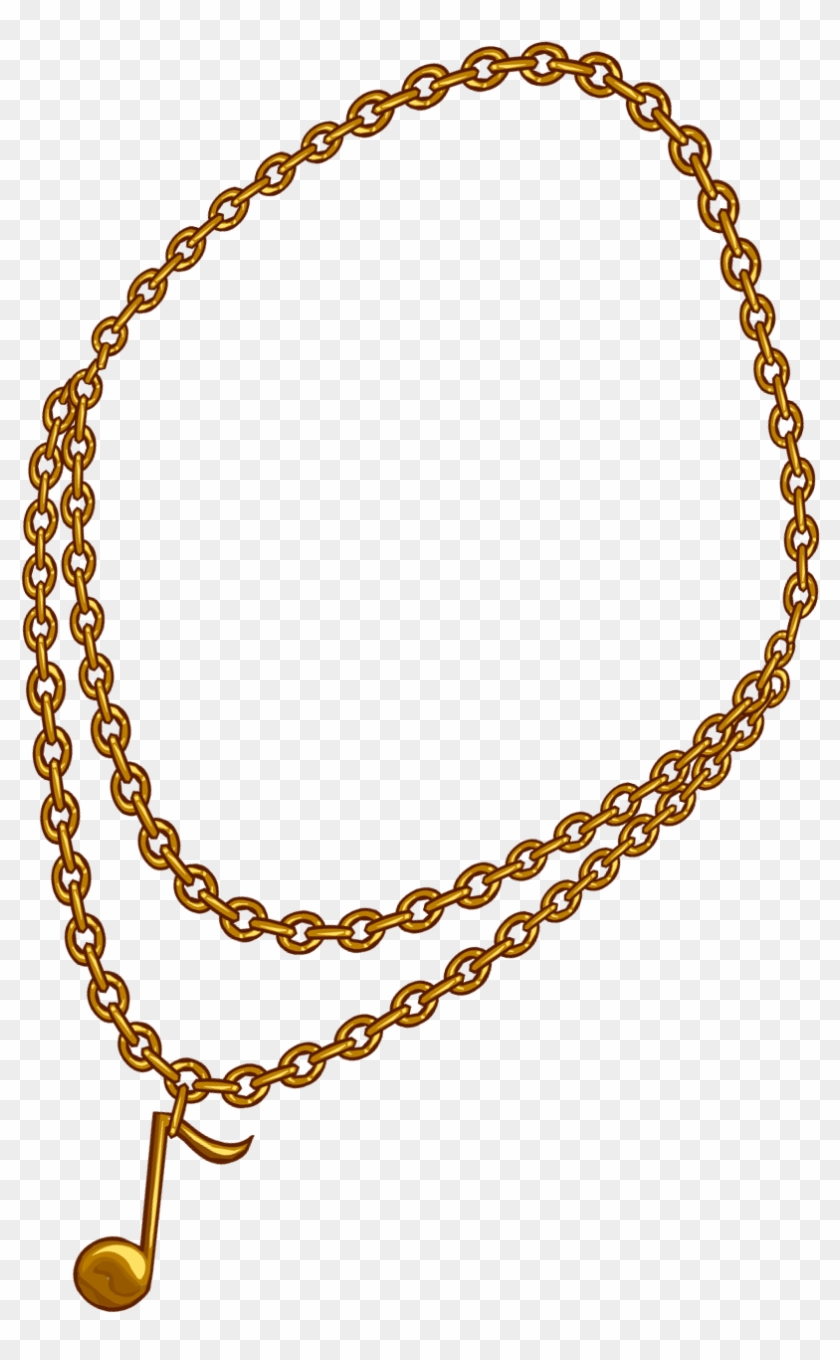 Bronze Music Note Necklace - Cb Edits Chain Png #1675790