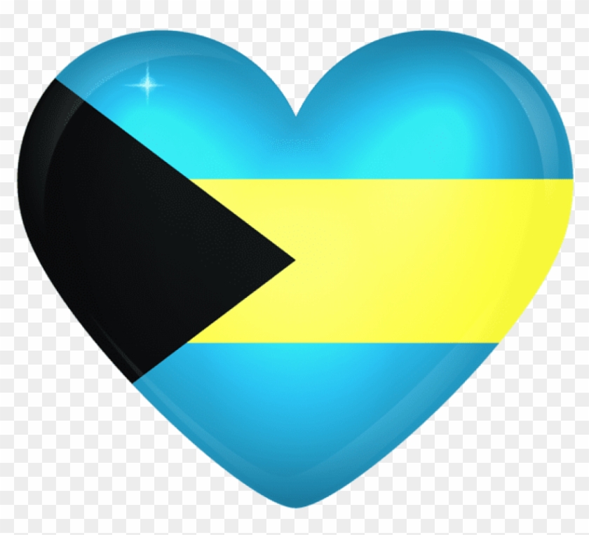 Free Png Download Bahamas Large Heart Flag Clipart - Bahamian Clip Art #1675944