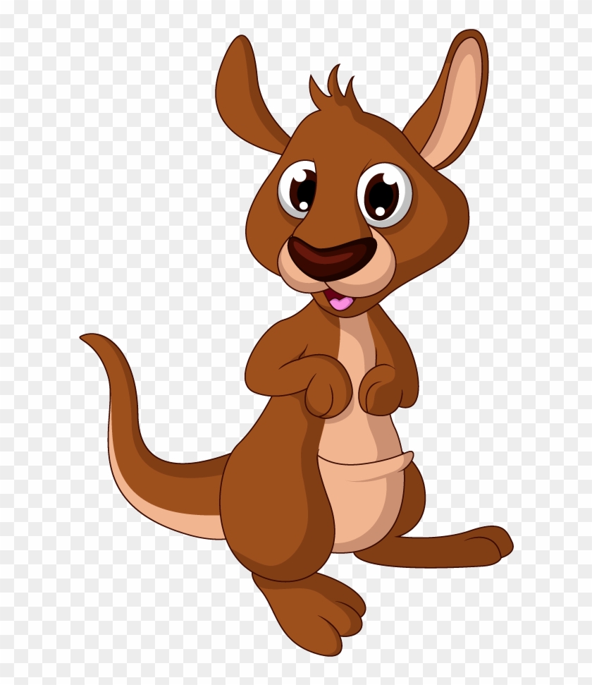 Image Transparent Cartoon Illustration Brown Transprent - Png Cartoon Kangaroo #1676189