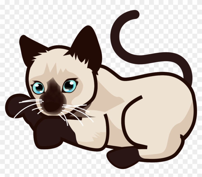 Banner Black And White Library Transparent Kitten Siamese - Siamese Cat Clipart #1676319