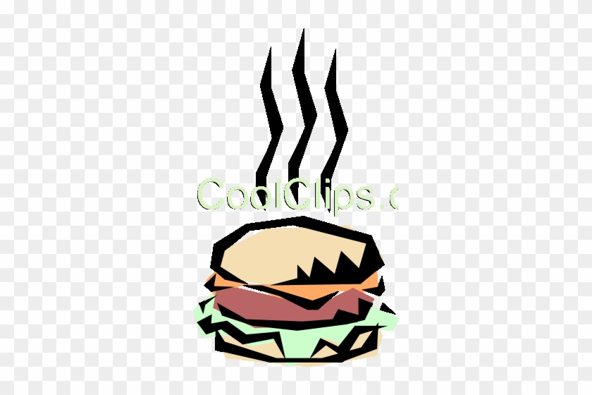 Cool Hamburger Royalty Free Vector Clip Art Illustration - Fast Food #1676365