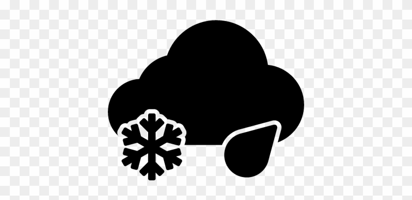 Storm With Snow Vector - Siluetas De Copo De Nieve #1676687