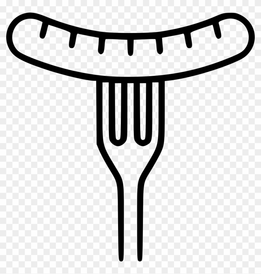 Fork Svg Icon Free Download Onlinewebfonts Com - Sausage On Fork Icon Png #1676848