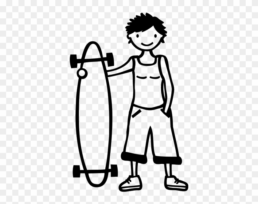 Chica Longboard - Cartoon #1677020