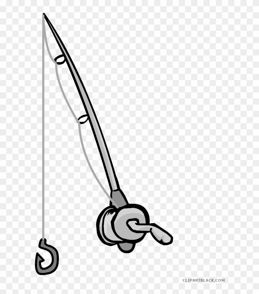 Fishing Rod Clipart - Fishing Rod Clipart Black And White #1677029