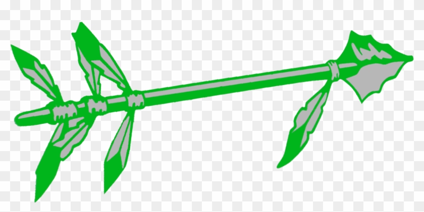 Green Spear Cut Image - Native American Spear Clipart #1677038