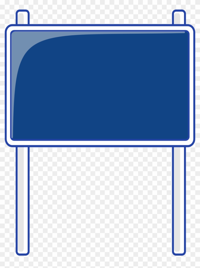 Blank Blue Road Sign #1677143