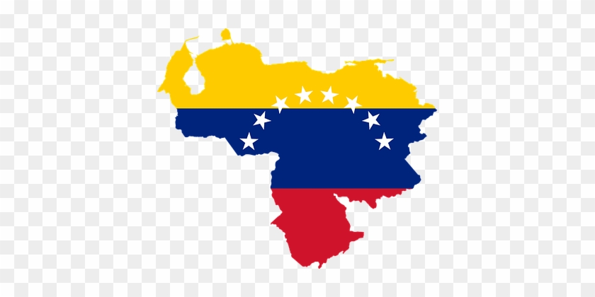 Flag Clipart Latino - Venezuela Flag Map #1677182