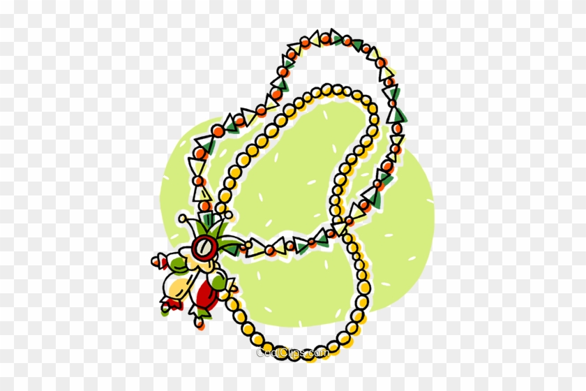 Christmas Beads Royalty Free Vector Clip Art Illustration - Mardi Gras Beads Clip Art #1677184