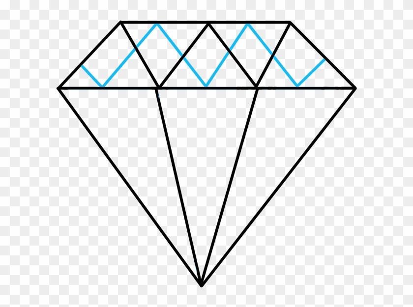 Drawn Diamonds Gold - Draw A Diamond Step By Step #1677211