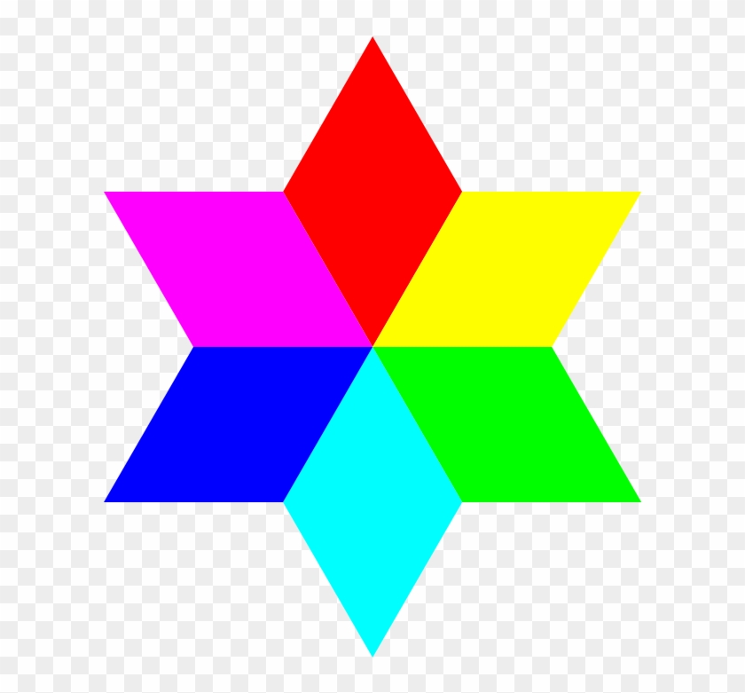 Diamond Clip Art Download Color Hexagram - 6 Color #1677217