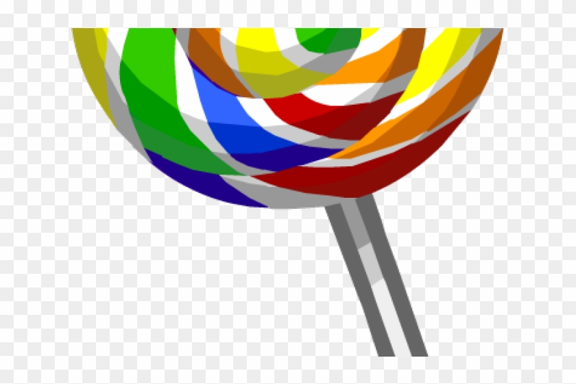 Lollipop Clipart One - Rainbow Lollipop Png #1677228