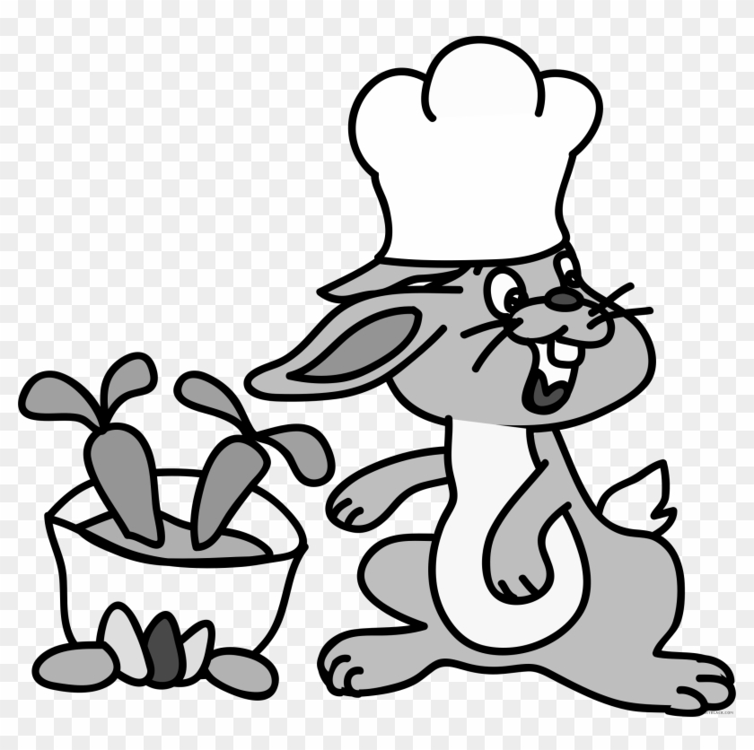 Rabbit High Quality Animal Free Black White Clipart - Hewan Kartun Png #1677349