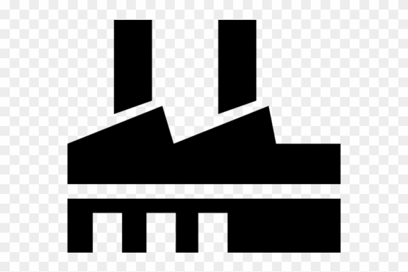 Caol Clipart Carbon - Factory Icon Black And White #1677367