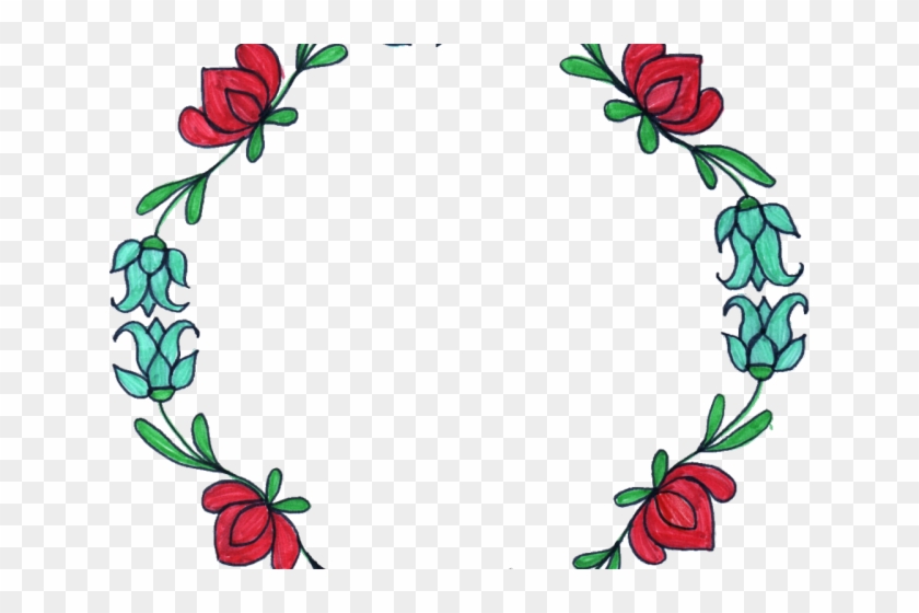 Flowers Borders Clipart Circle - Miss You My Papa #1677372