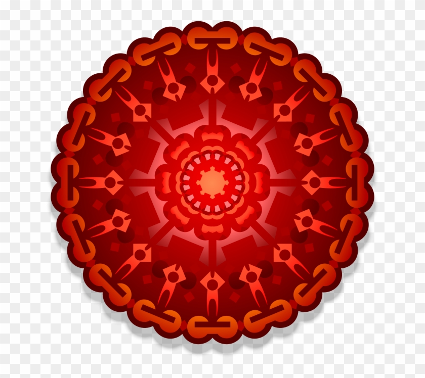 Round Patterns Red Png File #1677436