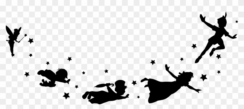 Peter Pan And Friends Flying - Silhouette Peter Pan Png #1677662