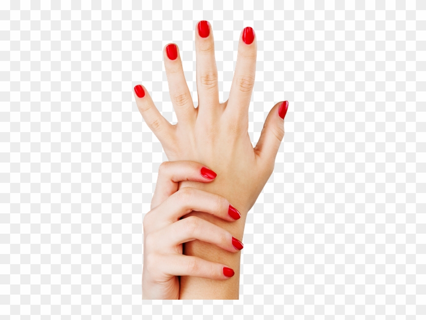 Red Nails On Hands - Nail Polish #1677693
