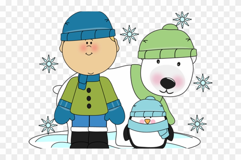 Gloves Clipart Snowy Clothes - Winter Polar Bear Clipart #1677761