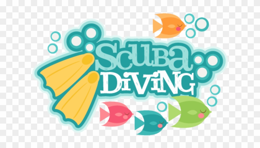 Diving Clipart Cute - Scuba Diving Scrapbook #1677822