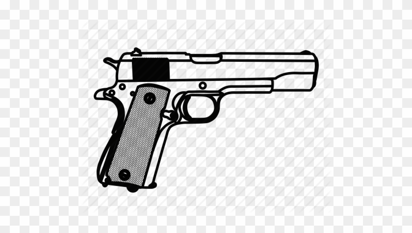 Guns By Suhendri Lie Army Line Pistol - Gun Drawing #1678070