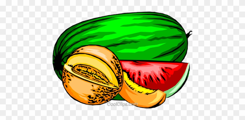 Melons Royalty Free Vector Clip Art Illustration - Melons Clipart #1678171