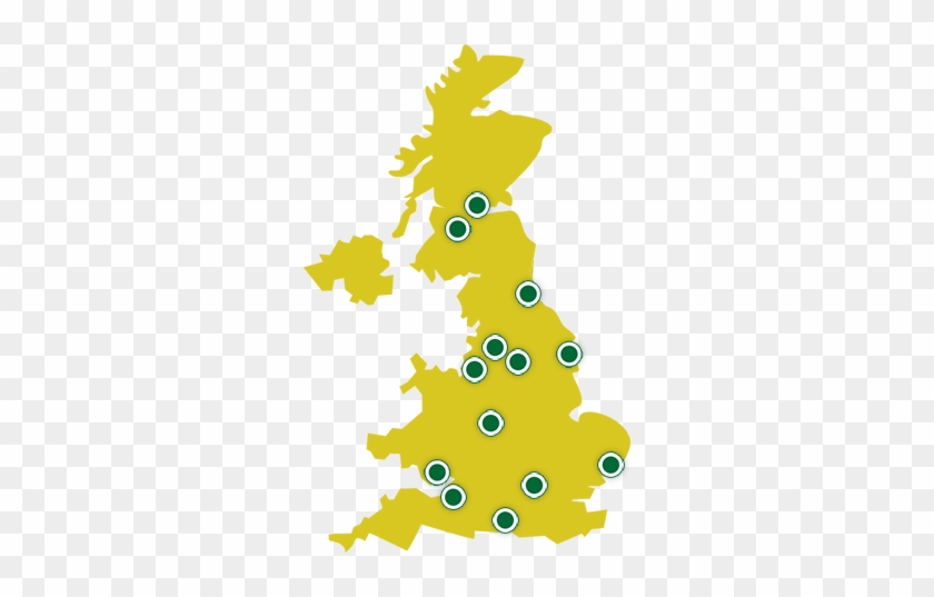 Container Container Depot Locations - United Kingdom Map Silhouette #1678206