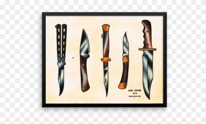 600 X 600 3 - American Traditional Knife Tattoo #1678252