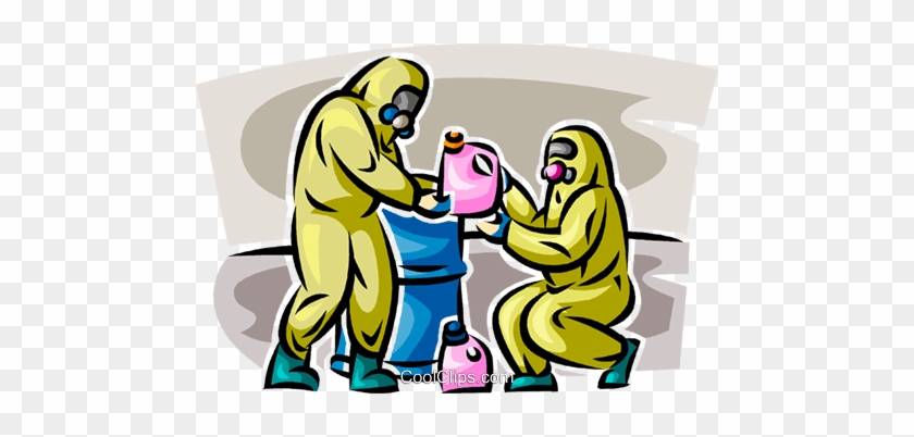 Toxic Chemicals Royalty Free Vector Clip Art Illustration - Handling Of Chemicals #1678288