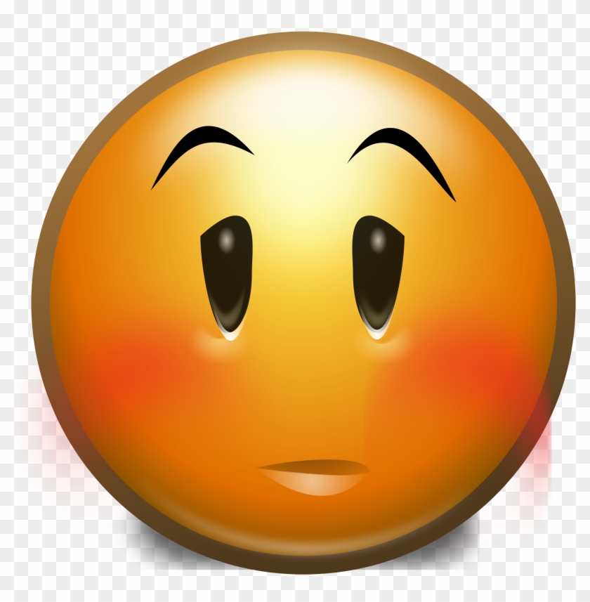 Embarrassed Smiley Clip Art - Embarrassed Emoji #1678450