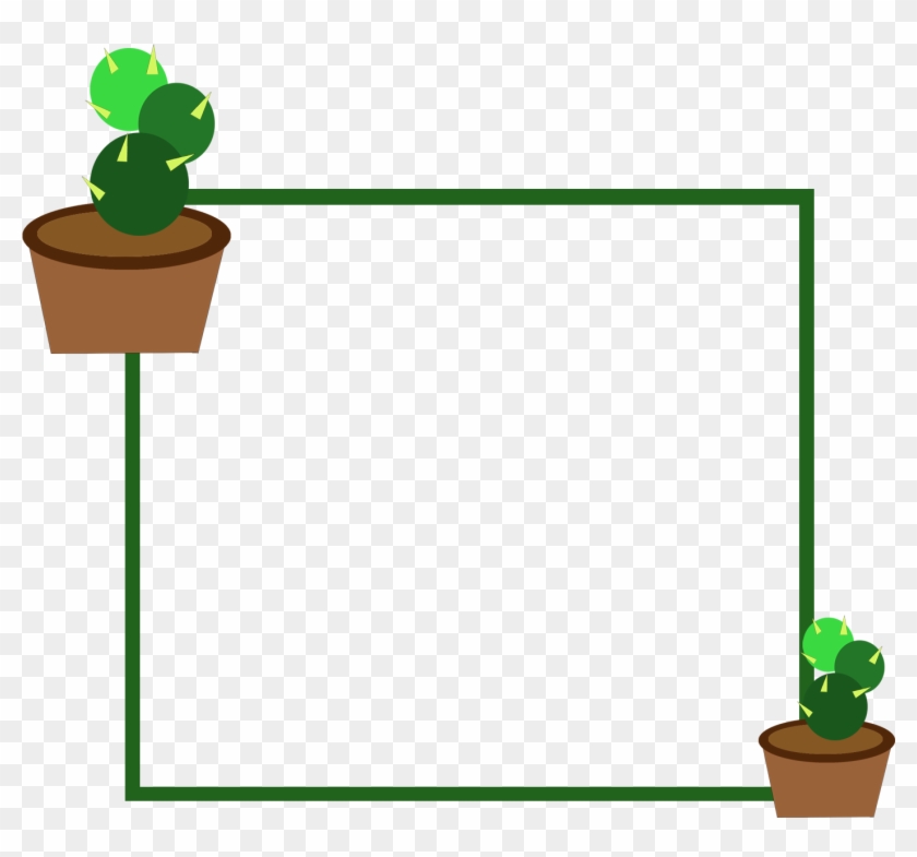 Cute Border Cactus Elements Image Png Clip Art And - Cartoon #1678780