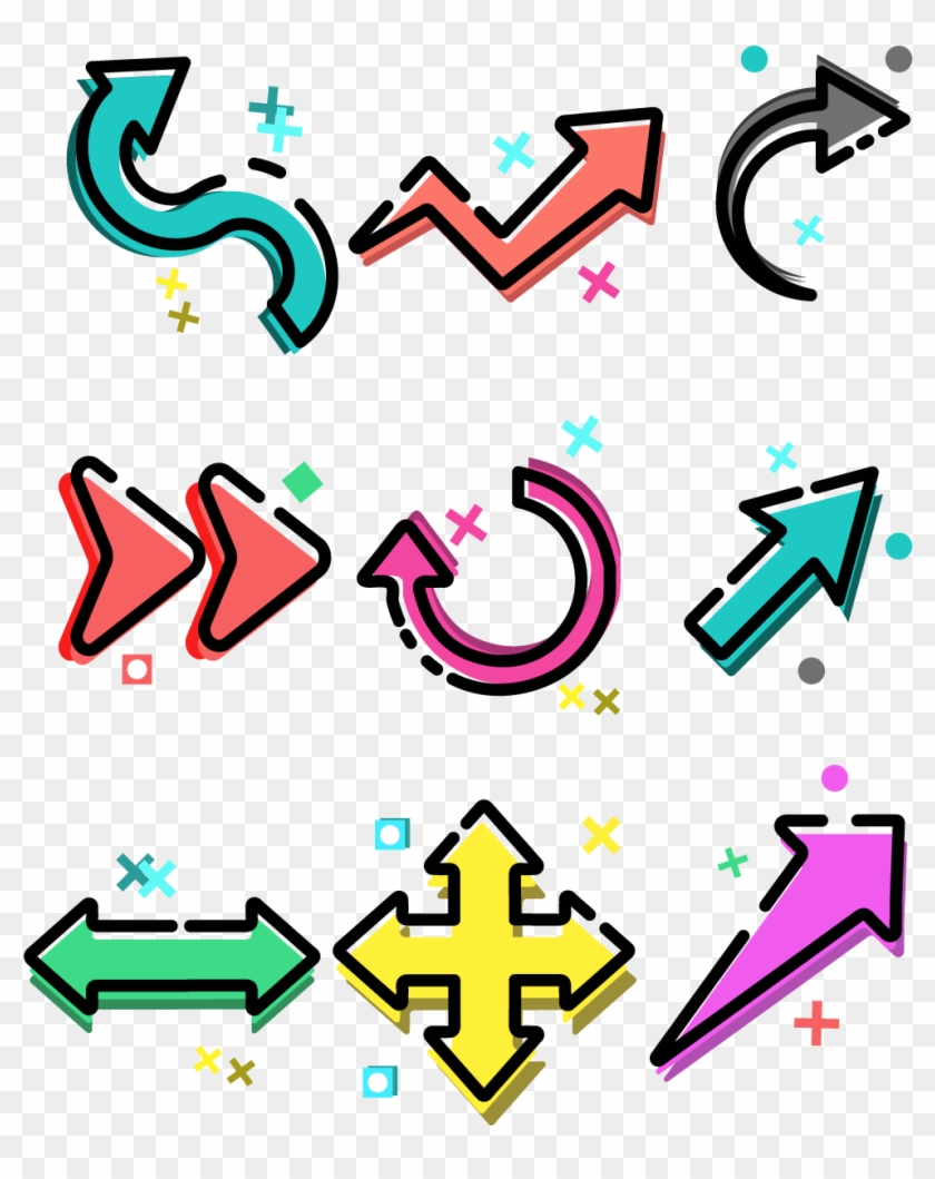 Mbe Cartoon Cute Poster Element Arrow Png And Vector - Mbe Cartoon Cute Poster Element Arrow Png And Vector #1678788