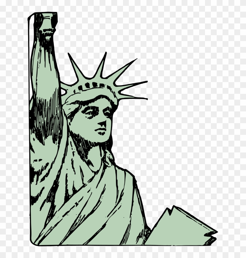 Medium Image - Statue Of Liberty Drawing Big #1678940