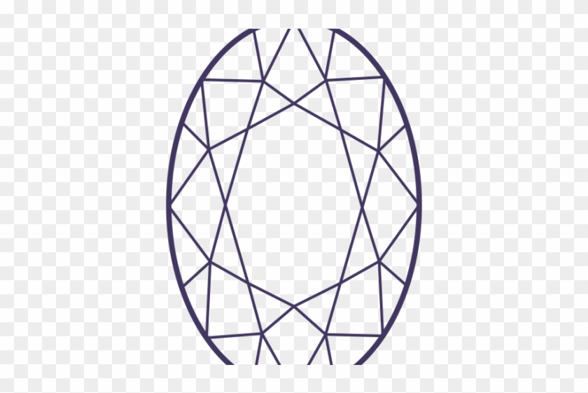 Drawn Diamond Outline - Oval Vs Round #1678976