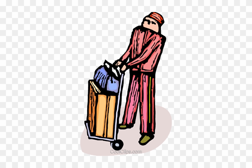 Bellhop Royalty Free Vector Clip Art Illustration - Bellhop Royalty Free Vector Clip Art Illustration #1679022