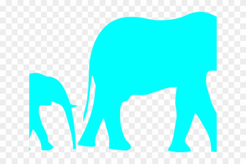 Mammal Clipart Mama Elephant - Baby Elephant Elephant Silhouette Png #1679089