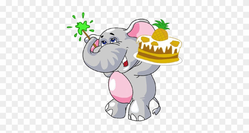 Cartoon Baby Elephant Clip Art - Birthday Cartoon Images Png #1679096
