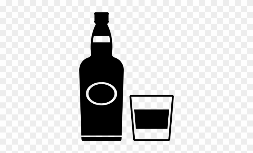 Rum 40%, 4 Cl - Siluetas De Botella De Licor #1679399