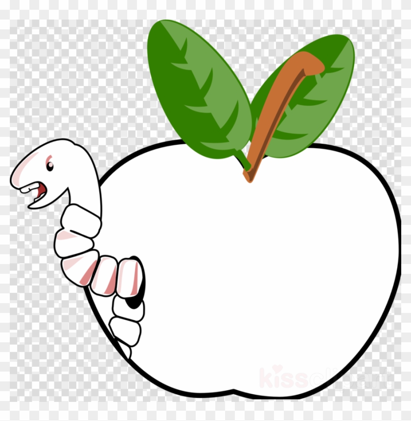 Worm Apple Leaf Transparent Png Image & Clipart Free - Transparent Png Emoji Ios Png #1679634