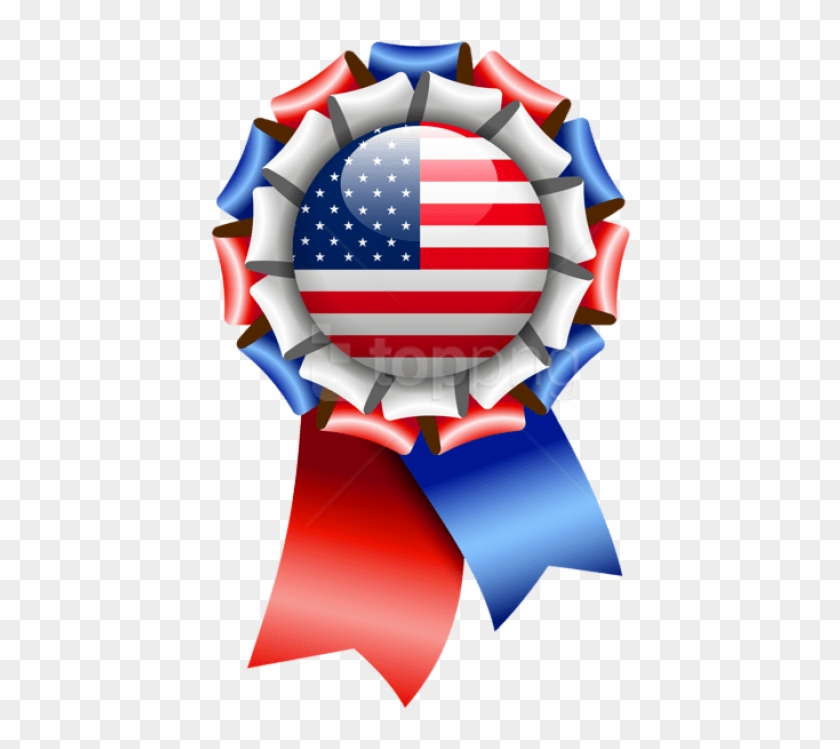 Free Png Download Usa Flag Rosette Ribbon Clipart Png - Usa Clipart Png #1679720